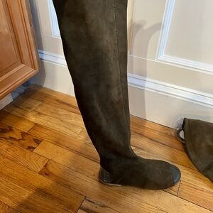 Bamboo green over the knee boot
